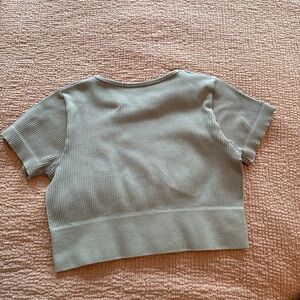 Garage Women's Gray Ribbed Crop Top